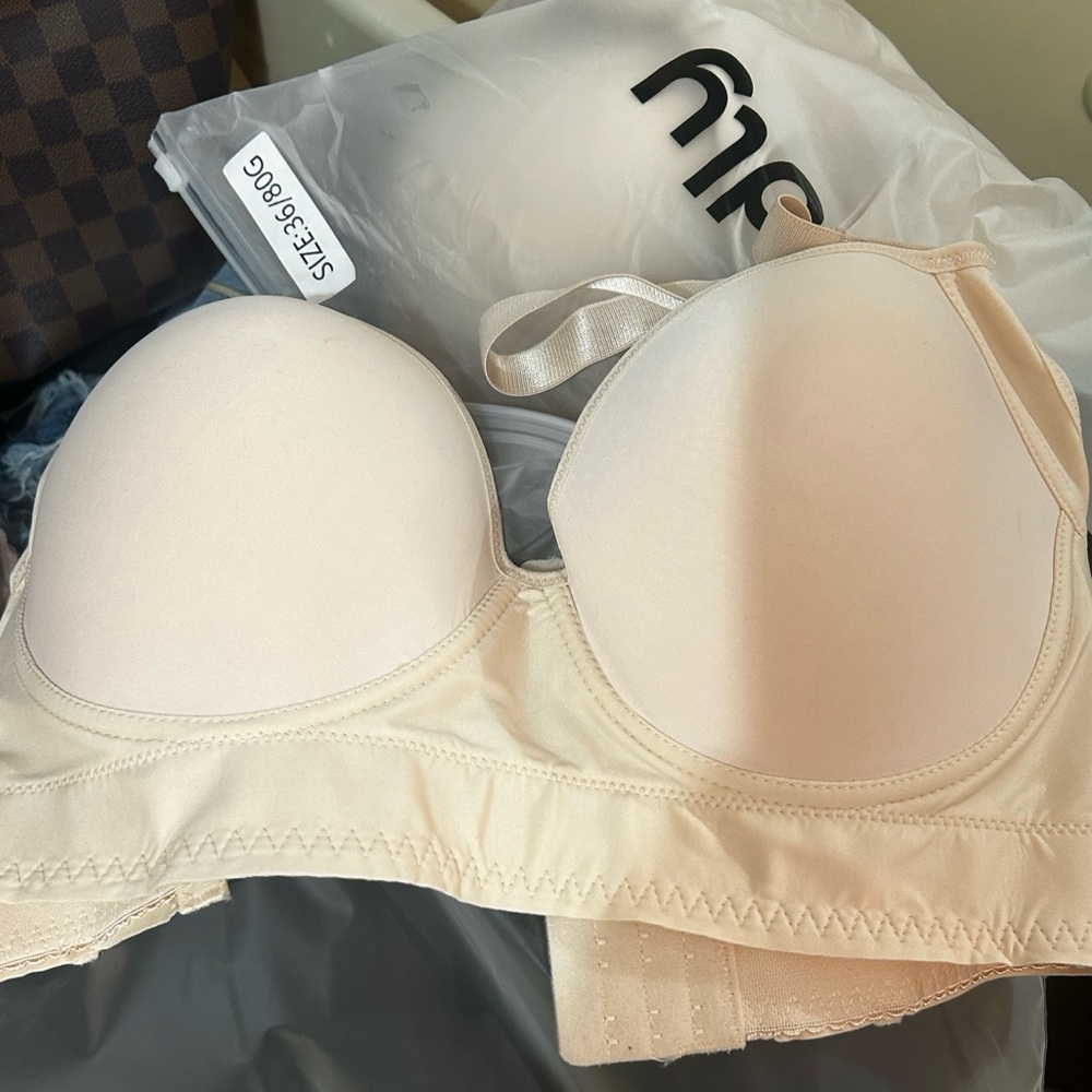 Beige push-up bra